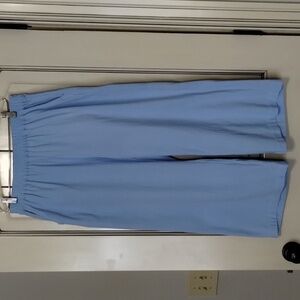 Ecupper Wide Leg Crop Pants Light Blue Size Large 100% cotton ECupper baggy